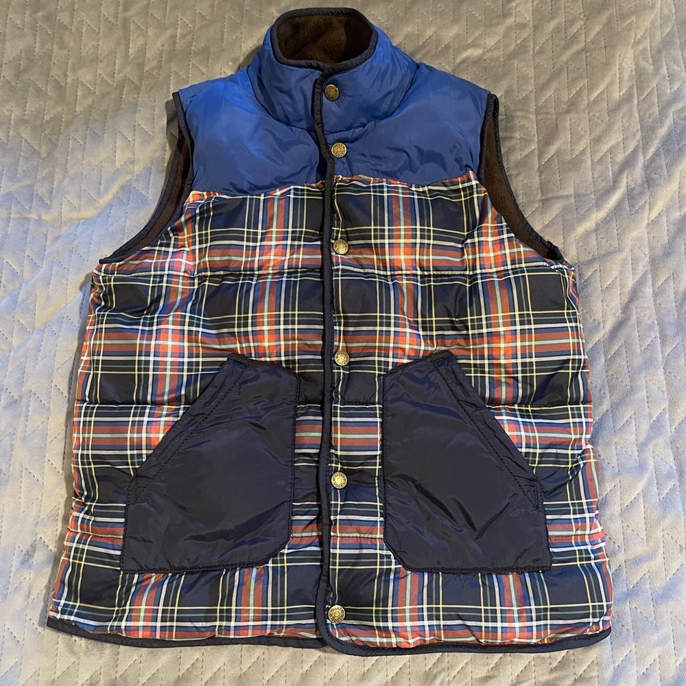 Mini Boden fleece lined vest kids size 9-10 y pre-owned condition